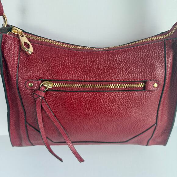 Kattee Cowhide Leather Crossbody Bag Burgundy Pebbled Shoulder Purse NWOT - Picture 7 of 10